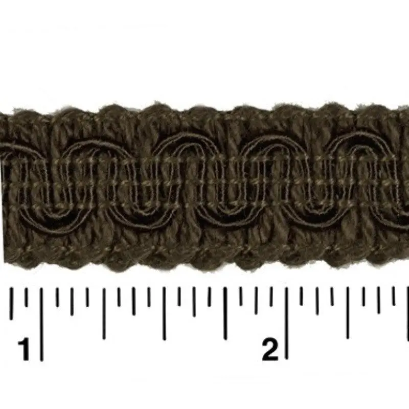 Rayon Scroll Gimp - E11 Bark Brown 36 Yards