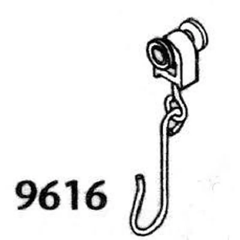 Kirsch Metal Hook Slide - 9616.061 - Zinc Plated