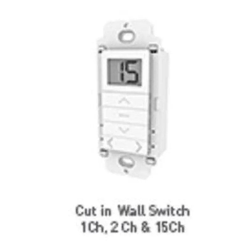 Rollease Cut In Wall Switch Remote Control - 15 Channels