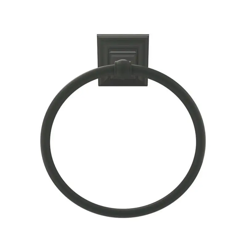 Amerock Markham Matte Black Wall Mount Towel Ring