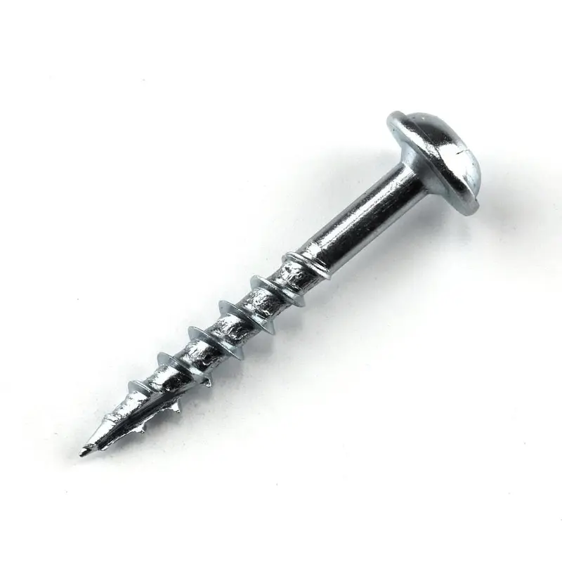 #8 x 1-1/4 in. Square Drive Round Head Zinc Coarse Pocket-Hole Screw (250-Pack)Zinc / 1.3 / 250