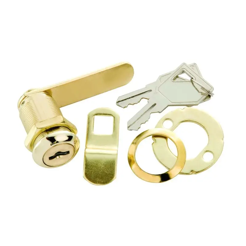 1-1/8 in. Polished Brass Keyed Alike Cabinet and Drawer Utility Cam Lock