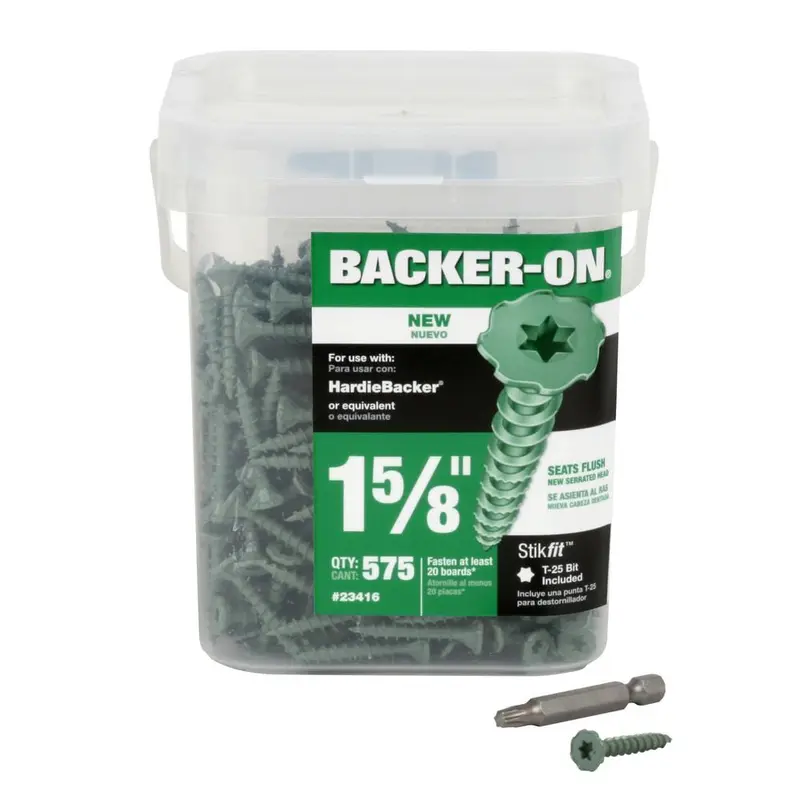#9 x 1-5/8 in. Serrated Flat Head Star Drive Cement Board Screws (575-Pack)4.42 / 575 / 4.42
