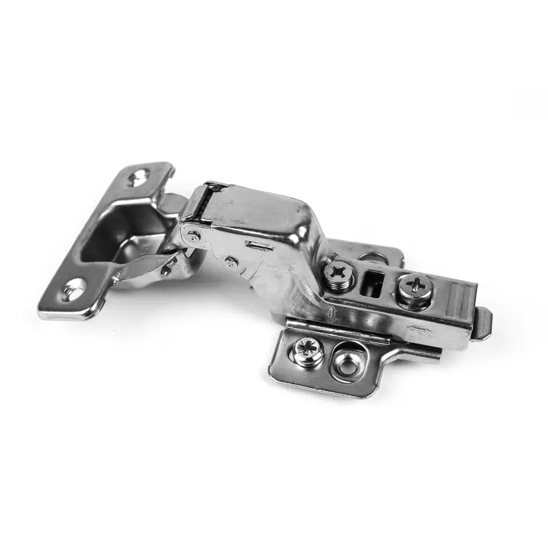 110-Degree 35 mm Inset Overlay Soft Close Frameless Cabinet Hinges with Installation Screws (1-Pair)0.4 / package