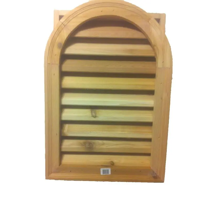 16 in. x 24 in. Round Top Wood Built-in Screen Gable Louver Vent8 / each