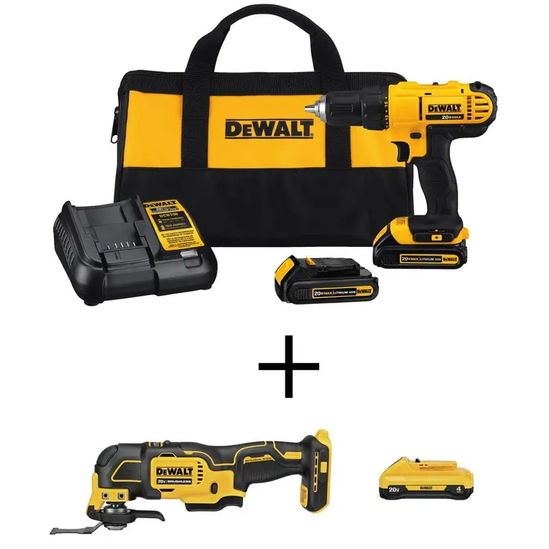 20-Volt Li-Ion Cordless 1/2 in. Drill/Driver Kit with Bare ATOMIC Cordless Oscillating Tool & 20-V Li-Ion 4 Ah Battery6.75 / bundle