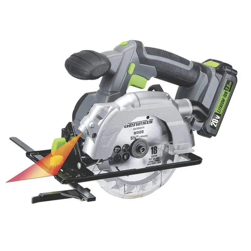 20-Volt Lithium-Ion Cordless 5-1/2 in. Circular Saw with Laser Guide, 18T Blade, Battery and Charger7.15 / each