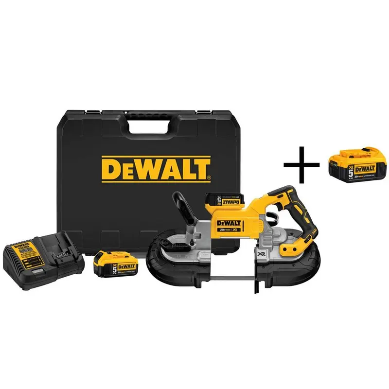 20-Volt MAX Lithium-Ion Cordless Brushless Deep Cut Band Saw w/ (2) Batteries 5Ah, Charger and Bonus Battery Pack 5Ah26.37 / each