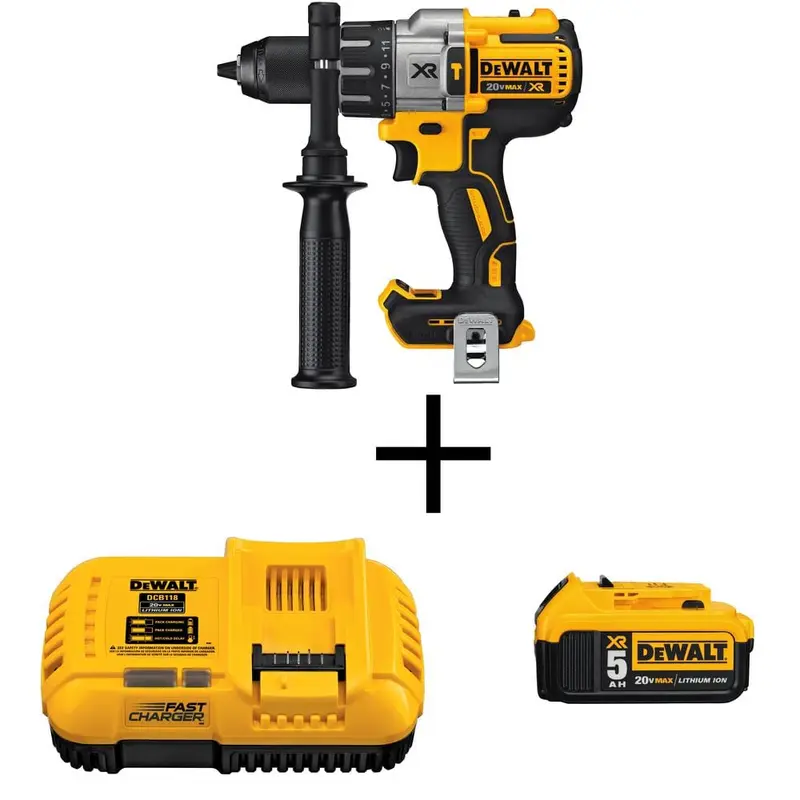 20-Volt MAX XR Cordless 1/2 in. Brushless Hammer Drill (Tool-Only) with 20-Volt 5.0 Ah Battery and Charger4.32 / bundle