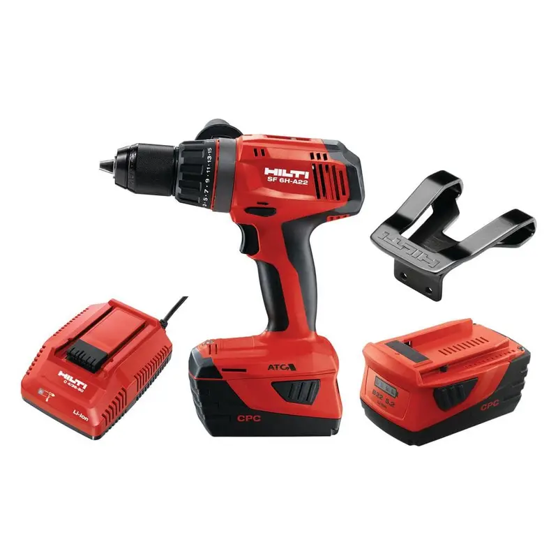 22-Volt Lithium-Ion 1/2 in. Cordless Hammer Drill Driver SF 6H Kit (No Bag)