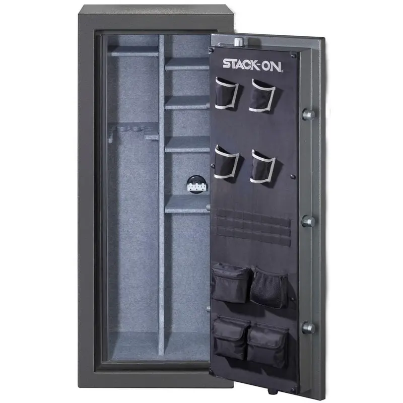 24-Gun Fire/Waterproof Back-Lit Electronic Lock Safe, Gray Pebble