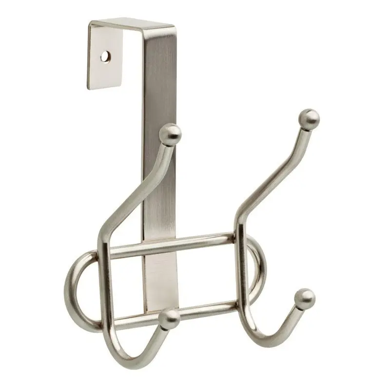 4-3/5 in. Satin Nickel Over-the-Door Hook RackWhite / 0.4495 / 10