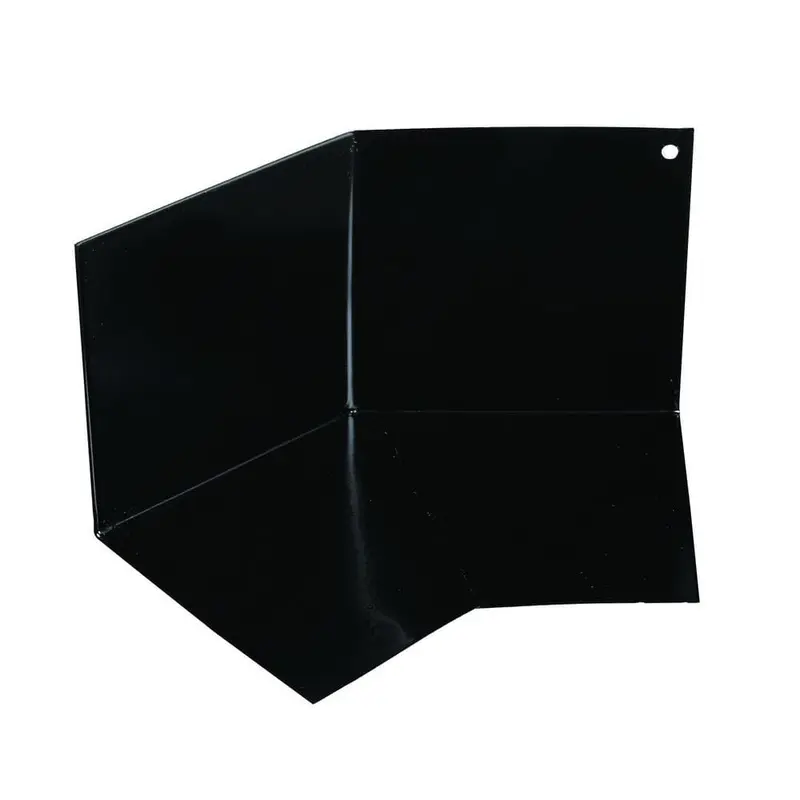 4 in. x 8 in. Black Aluminum Kickout Diverter Flashing