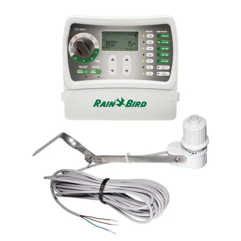 4-Station Indoor Simple-To-Set Irrigation Timer and Wired Rain Sensor Bundle2.1 / each
