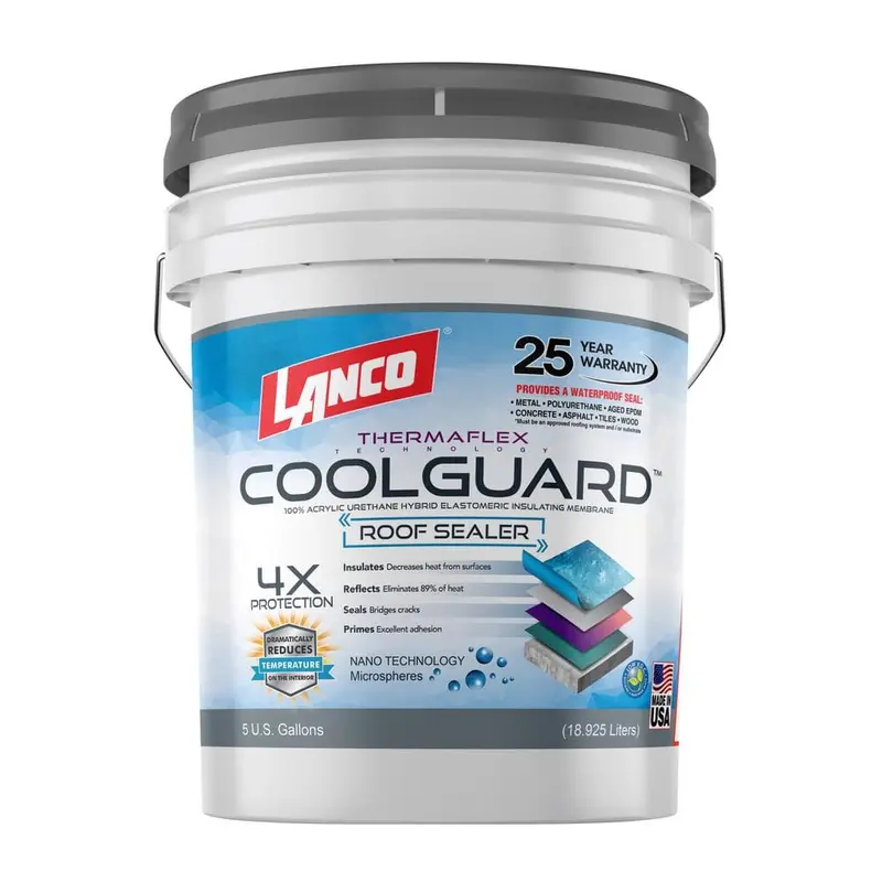 5 Gal. Coolguard 100% Acrylic Urethane Elastomeric Reflective Roof Coating with Dramatic Temperature Reduction56.65 / each