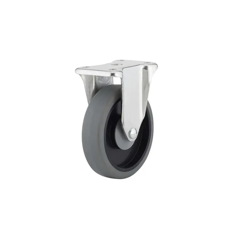 5 in. Gray Fixed plate Caster, 297.7 lb. Load Rating1.4550 / each