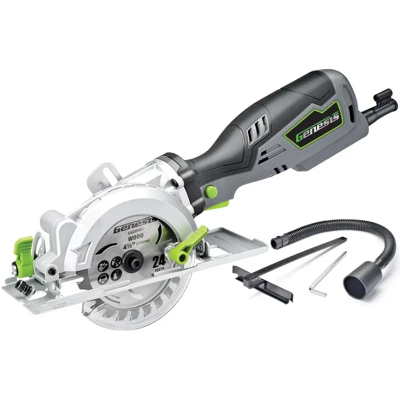 5.8 Amp 4-1/2 in. 120V Control Grip Compact Circular Saw with Vacuum Adapter, Blade Wrench and 24T Blade5.5 / each