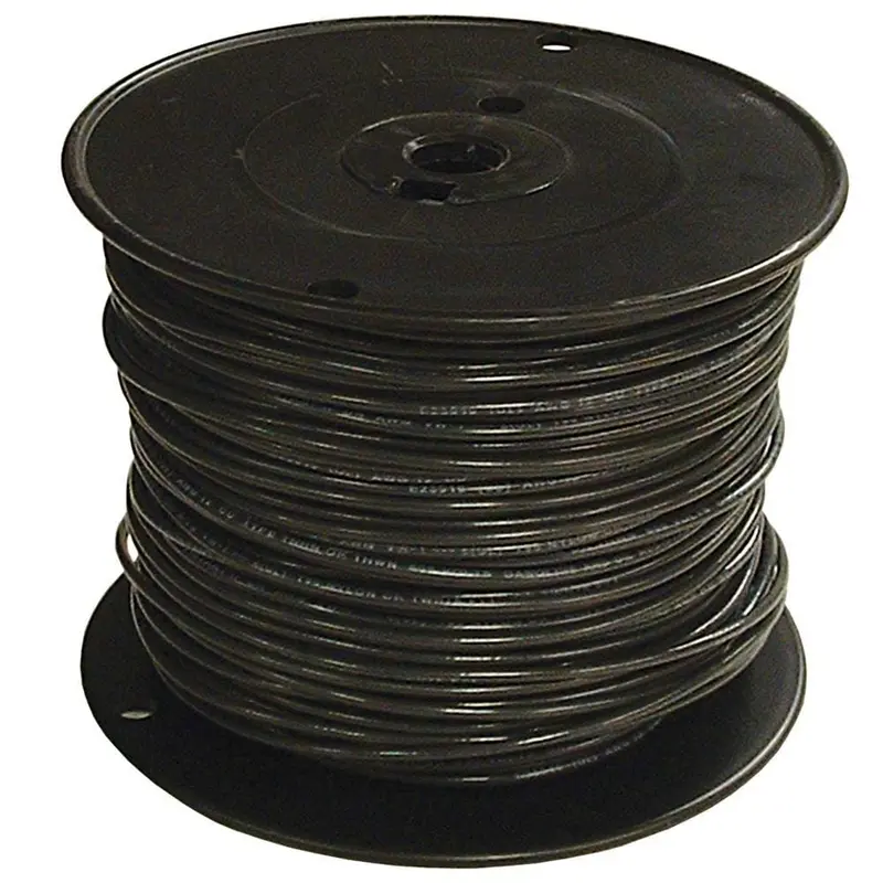 500 ft. 2/0 Black Stranded CU SIMpull THHN Wire1155 / Black / 2500