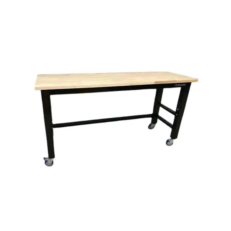 6 ft. Adjustable Height Solid Wood Top Workbench