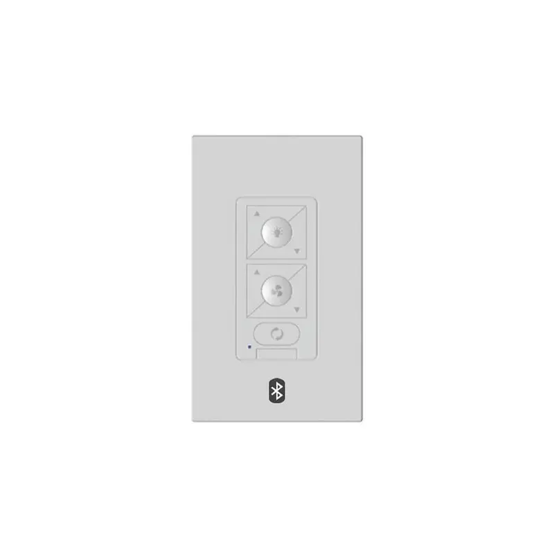 6-Speed Bluetooth Ceiling Fan Wall Control with Single Pole Wallplate in White for Modern Forms Bluetooth Enabled Fanseach