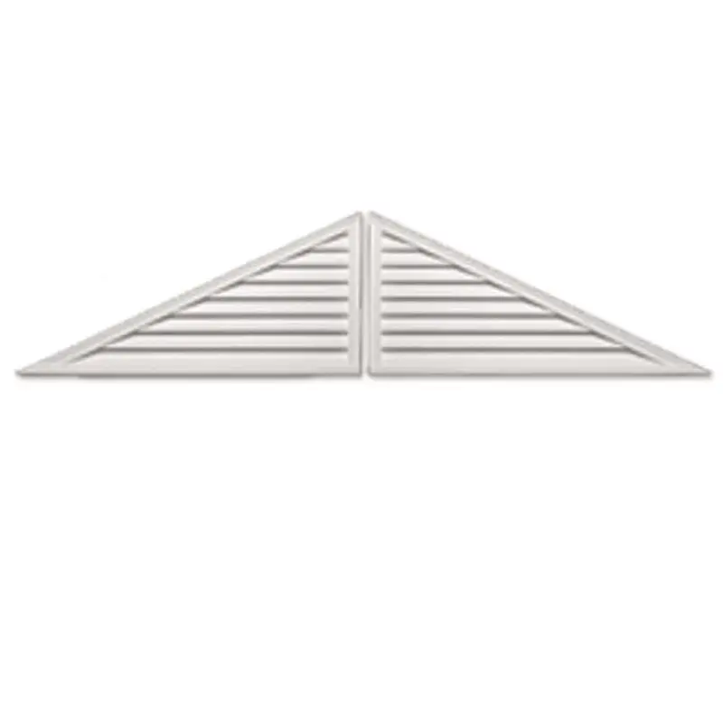 60 in. x 25 in. Triangle Polyurethane Weather Resistant Gable Louver Vent8.1 / Triangle