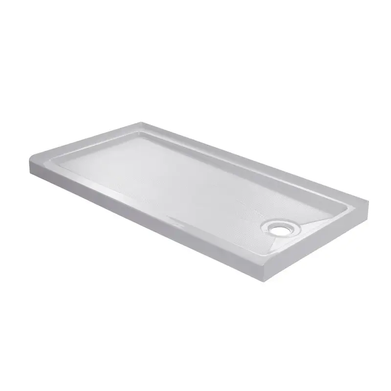 60 in. x 32 in. Single Threshold Right Drain Shower Base in WhiteWhite / Left / 43.65
