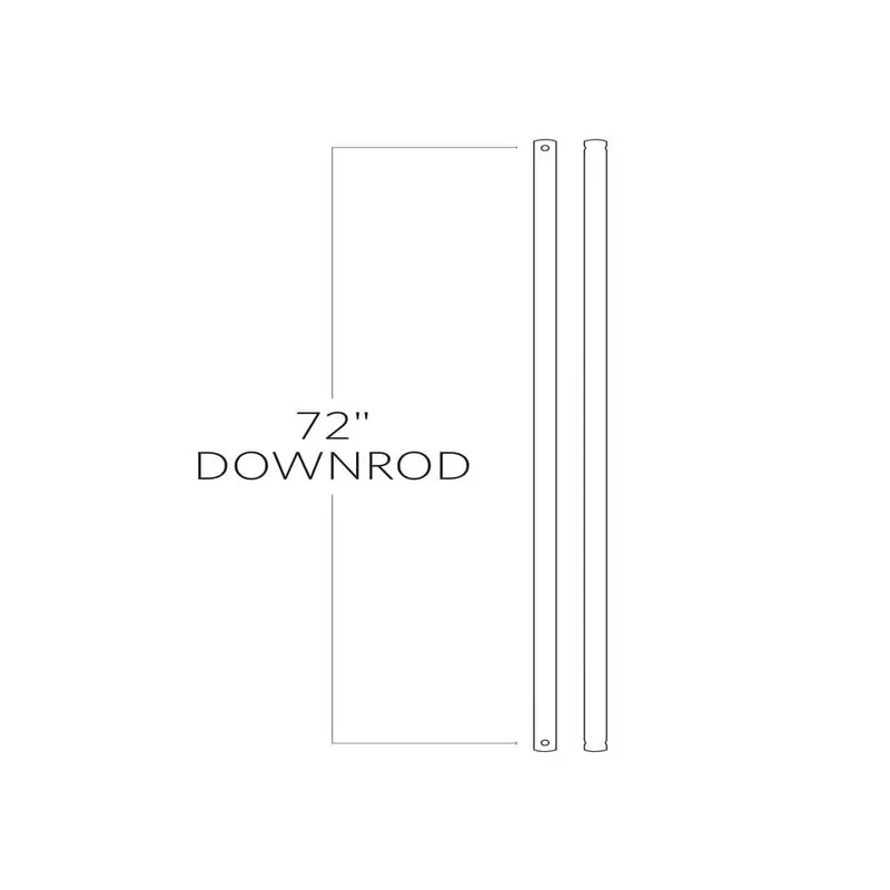 72 in. Midnight Black Extension DownrodMidnight Black