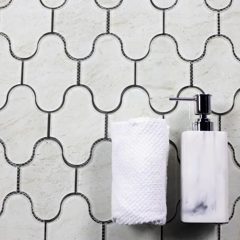 Abolos Nature 10-Pack Beige 12-in x 12-in Glossy Glass Marble Look Wall Tilesq/ft