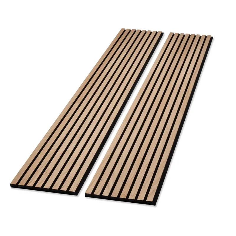 Acoustic Wood Wall Veneer Slat Panels - Natural Oak (94.49"x12.6") | Enhance Your Space