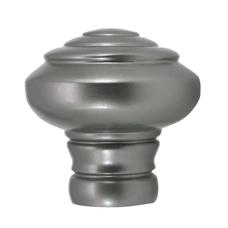 allen   roth 72-in To 144-in Pewter Steel Single Curtain Rod