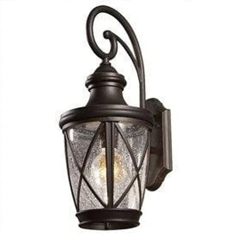 allen   roth Castine 20.38-in H Rubbed Bronze Medium Base (E-26) Outdoor Wall Light
