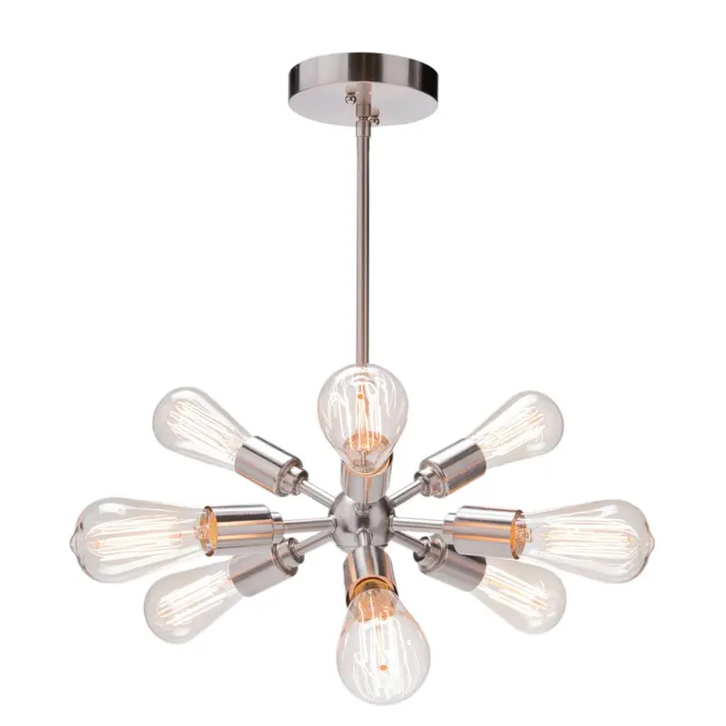 allen   roth Grayford Brushed Nickel Mid-century Sputnik Pendant Light