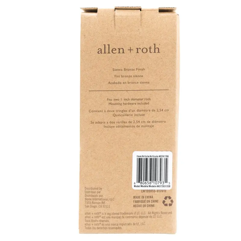 allen   roth Sienna-bronze Double Curtain Rod Bracket