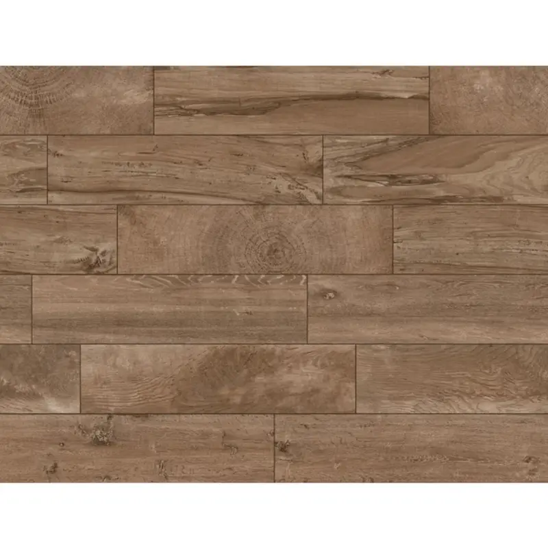 allen   roth Woods Natural 6-in x 24-in Glazed Porcelain Wood Look Floor and Wall Tile0.95 sq. ft./piece