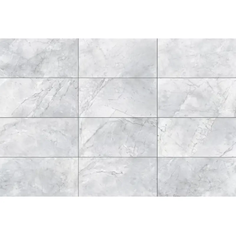 allen   roth Paradise White 24-in x 48-in Polished Porcelain Marble Look Floor and Wall Tile7.67 sq. ft./piece