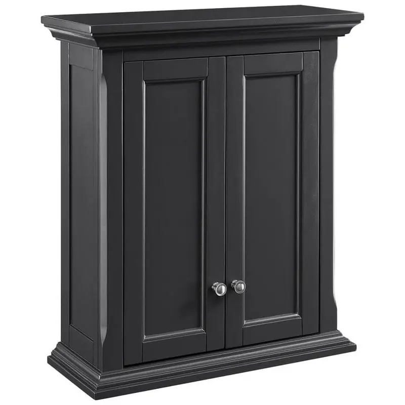 allen   roth Roveland 24-in W x 28-in H x 10-in D Dark Gray Bathroom Wall CabinetDark Gray