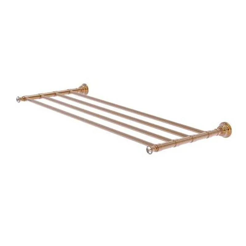 Allied Brass Carolina Crystal Collection 30-in Towel Shelf in Brushed Bronze