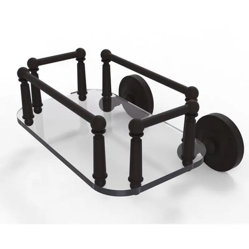 Allied Brass Prestige Regal Collection Wall Mounted Glass Guest Towel Tray in Oil Rubbed Bronze