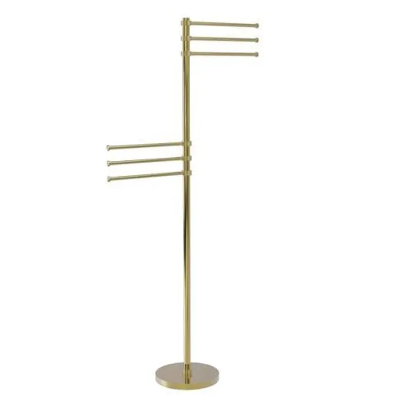 Allied Brass Unlacquered Brass Freestanding Towel Rack