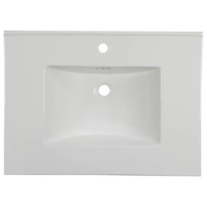 American Imaginations Flair 30.75-in White Fire Clay Bathroom Vanity Top
