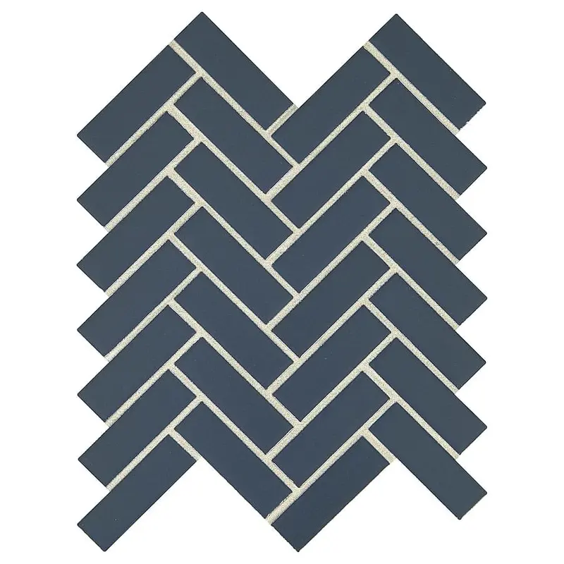 American Olean VitaScape Midnight Satin 9-in x 12-in Satin Ceramic Herringbone Wall Tile (0.6-sq. ft/ Piece)