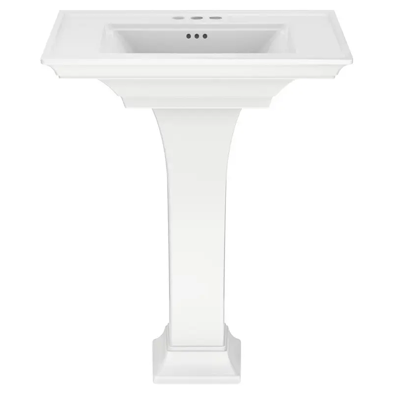 American Standard Town Square S 4 in. Faucet Hole Pedestal Sink in White