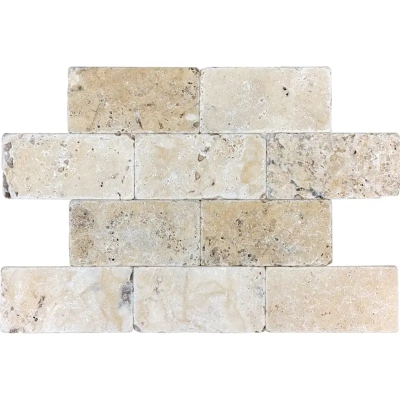Anatolia Picasso 3-in x 6-in Tumbled Natural Stone Travertine Brick Stone Look Floor and Wall Tile (5.38-sq. ft/ Carton)5.38 sq.ft./carton
