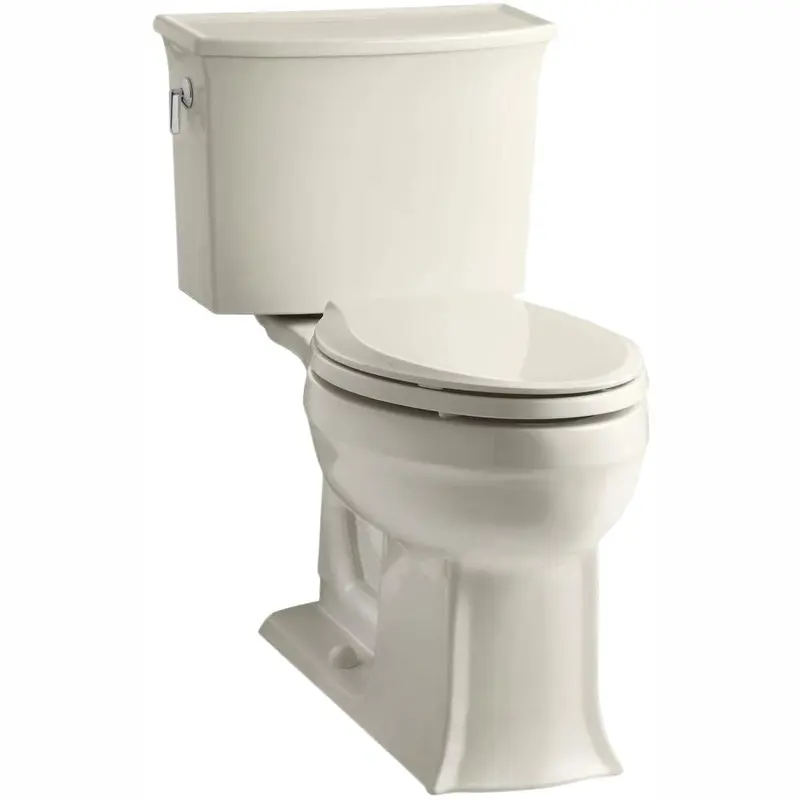 Archer Comfort Height 2-Piece 1.28 GPF Single Flush Elongated Toilet with AquaPiston Flushing Technology in AlmondElongated / Biscuit / 96.5