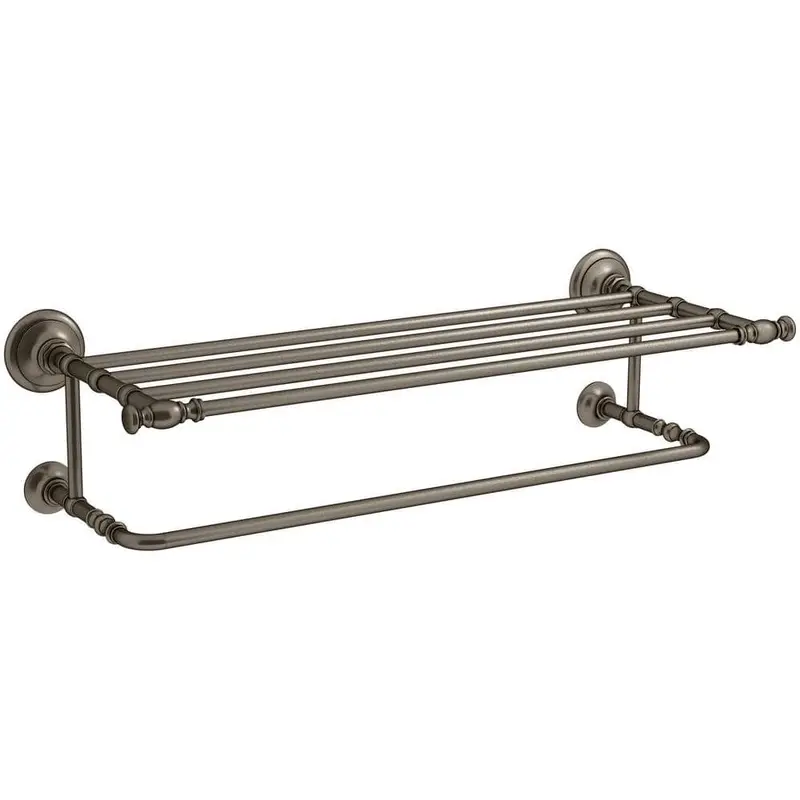 Artifacts Hotelier Towel Rack in Vintage Nickel