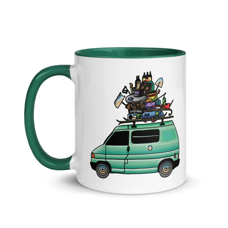RAD Eurovan Mug with Color InsideBlack / 11 oz
