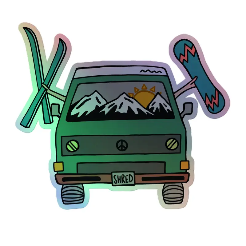 Shred Van Holographic Sticker33