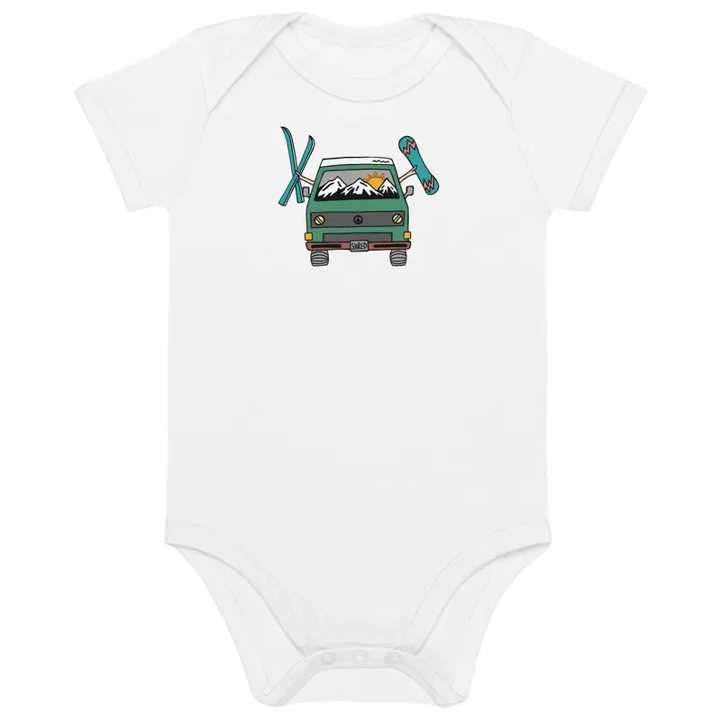 Shred Van One-Piece Baby BodysuitBlack / 3-6m