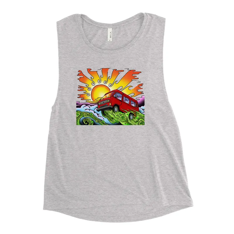 Van & Sun Womens Muscle Tank TopWhite / S