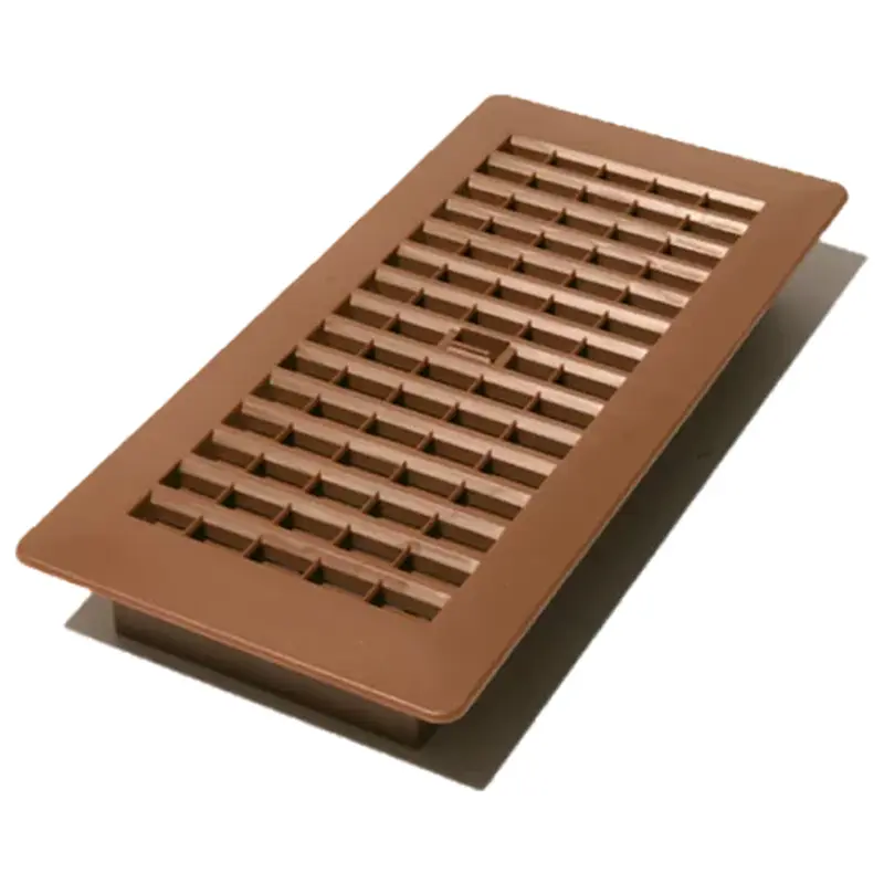 Decor Grates Plastic Floor Register4 x 10 (5 1/2 x 11 1/2) / Oak Brown Plastic